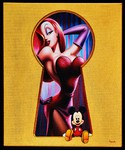Michael Loeb "Peeping Mickey 5",50 x 60 cm, 2023, Oil on Canvas
