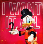 Michael Loeb "I want it all", 120 x 120 cm x 4 cm, 2018, Oil on Canvas
