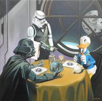 Michael Loeb, "Join the dark side, Donald", 90 x 90 x 4 cm, 2016, Oil on Canvas