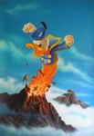 Michael Loeb "Volcanic personality", 80 x 120 cm x 4 cm, 2018, Oil on Canvas
