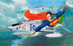 Michael Loeb "Skypatrol", 110 x 160 cm, 2017, Oil on Canvas