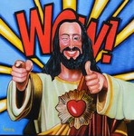 Michael Loeb "So Wow - Force of faith", 29 x 29 cm, 2023, Oil on Canvas