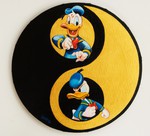 Michael Loeb  "I am so yin and yang", Ø 30 cm, 2023, Oil on Canvas