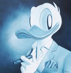 Michael Loeb "Global player", 50 x 50 cm, 2023, Oil on Canvas