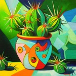 Michael Loeb "Spiky Giant", 29 x 29 cm, 2025, Oil on Canvas