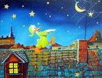 Michael Loeb "Moonwalker", 50 x 70 cm, 2018, Oil on Canvas